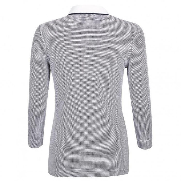 images POLO BLEU MARINE THE MERCEDES 3/4 SLEEVE POLO (BUBBLE) – Image 3