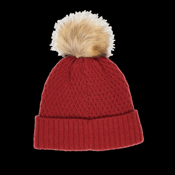 CALLAWAY BONNET À POMPON FEMME ROUGE FONCÉ – Image 2