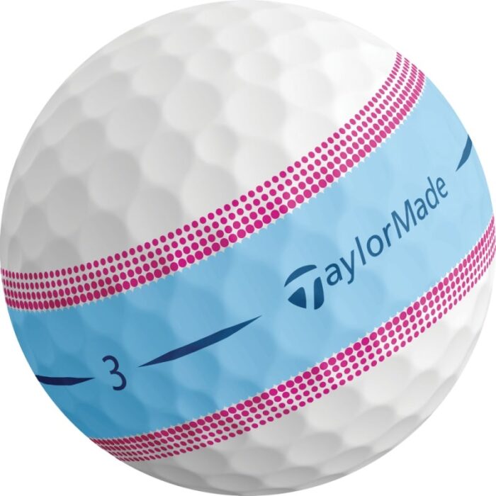 images Balle TAYLOR MADE TOUR RESPONSE STRIPES BLEU ROSE – Image 2
